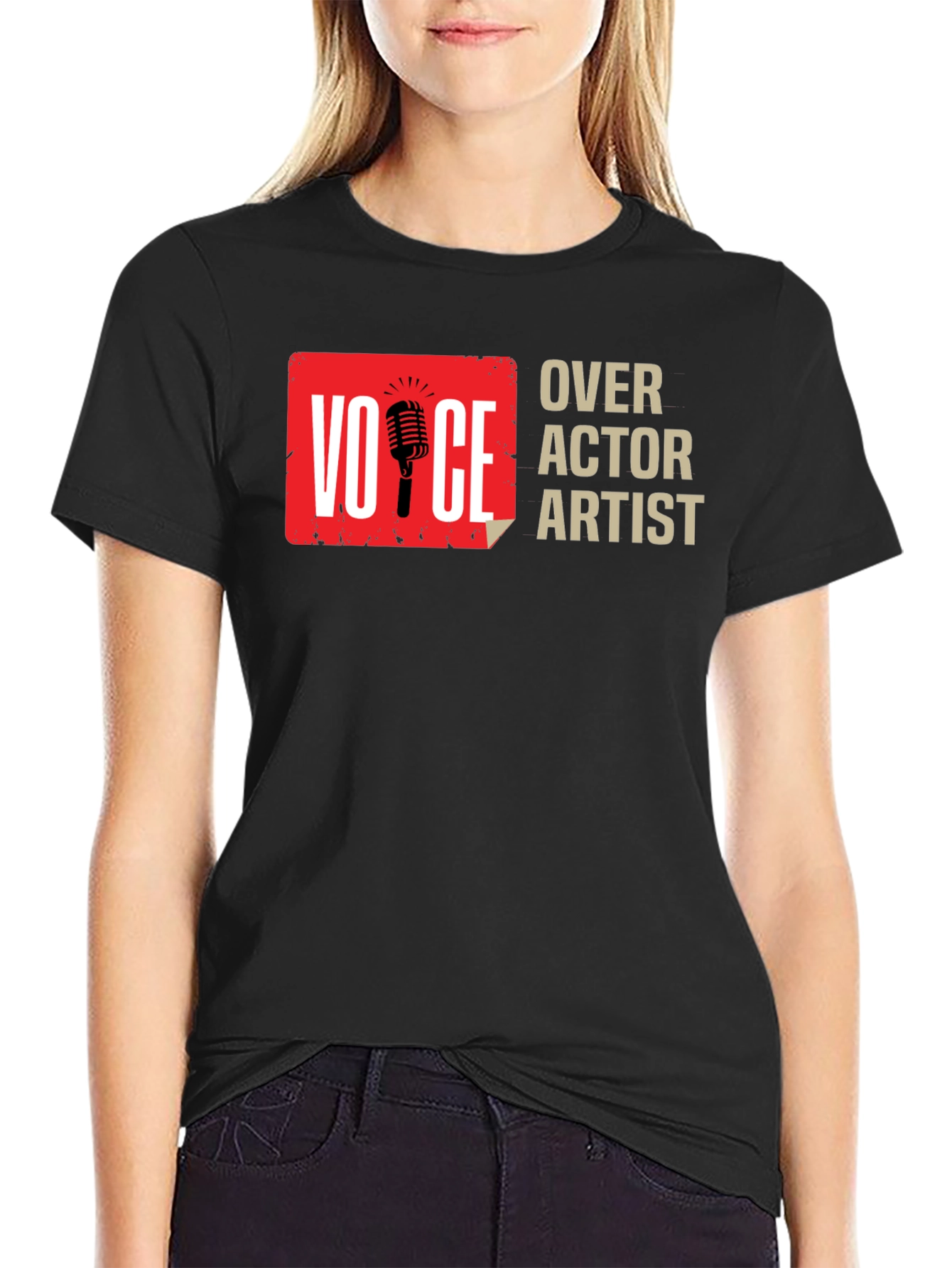 Voice Actor Artist Black Graphic Tee
