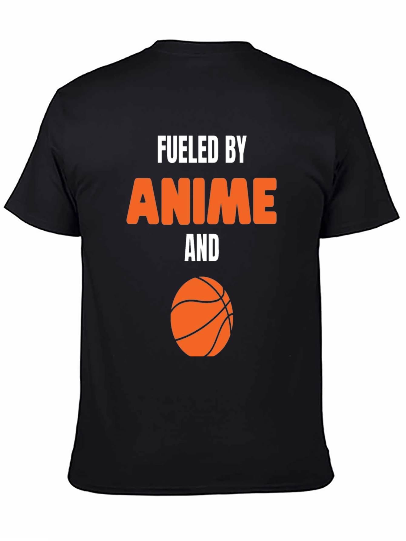 Anime & Basketball Black Graphic Tee