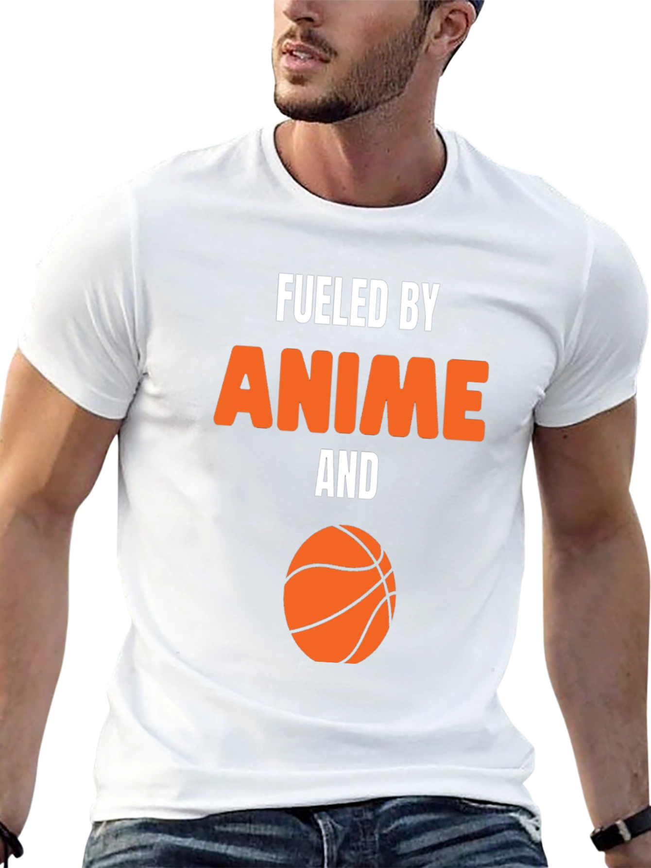 Anime & Basketball Black Graphic Tee