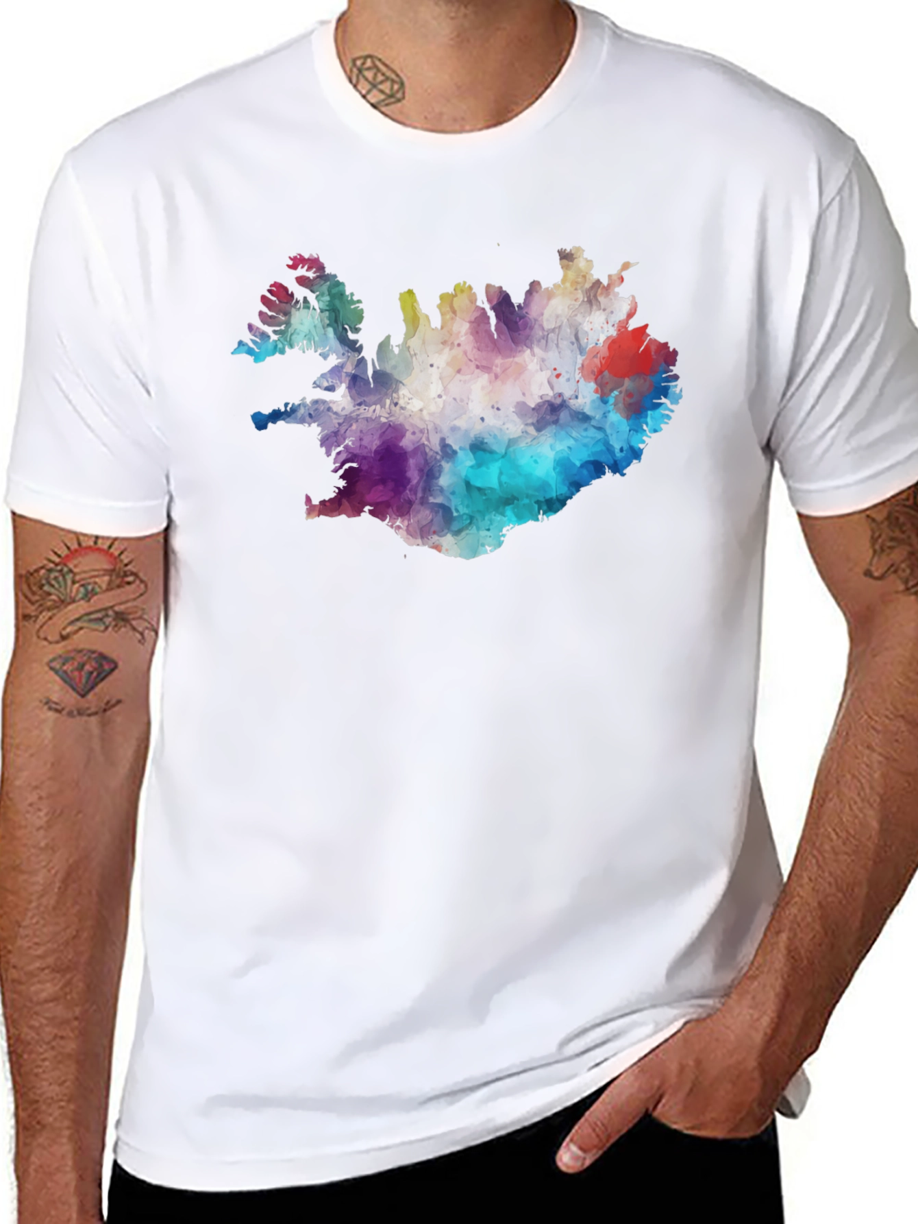 Iceland Map Graphic Tee - Mens Black T-Shirt