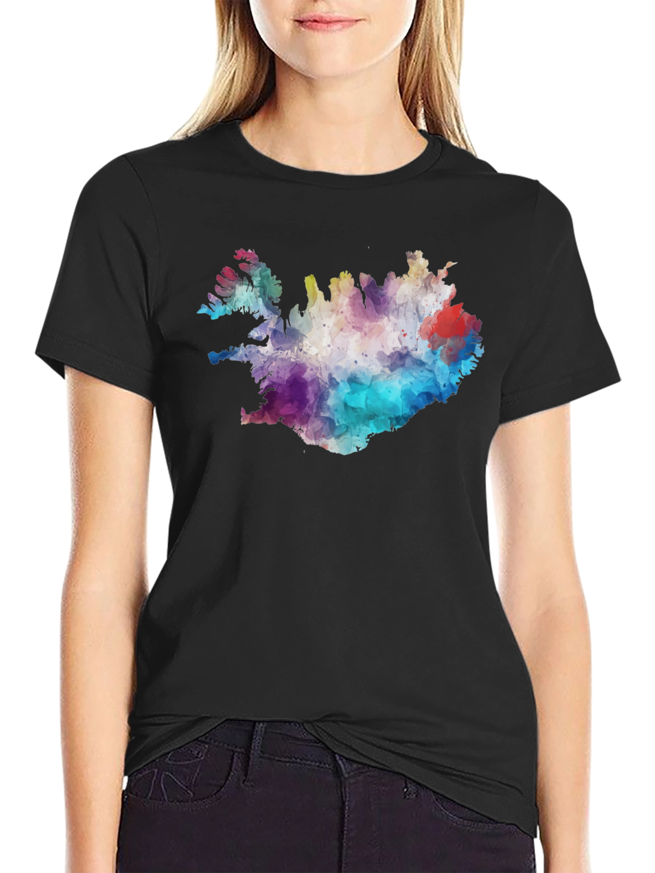 Iceland Map Graphic Tee - Mens Black T-Shirt
