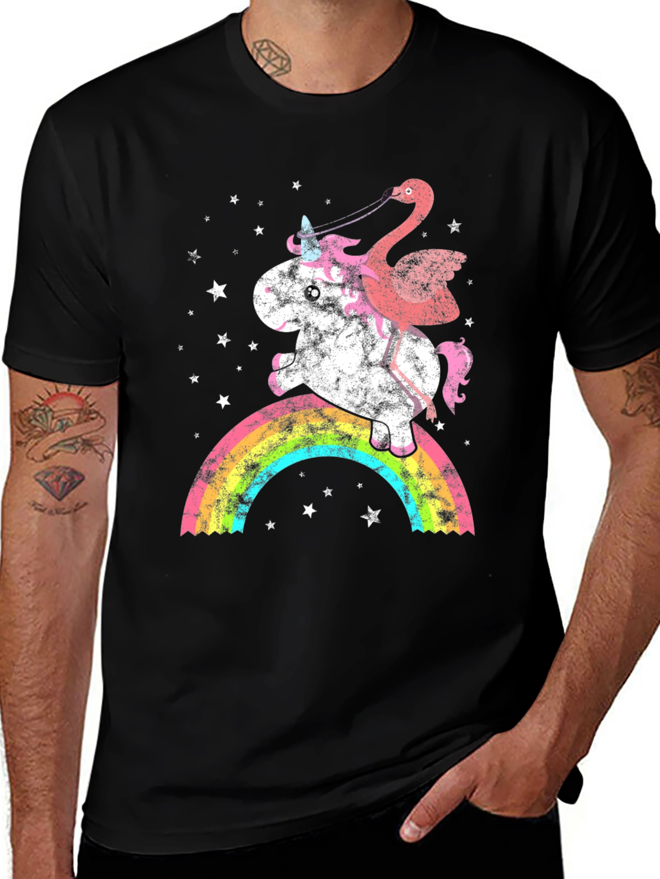 Unicorn & Flamingo Rainbow T-Shirt