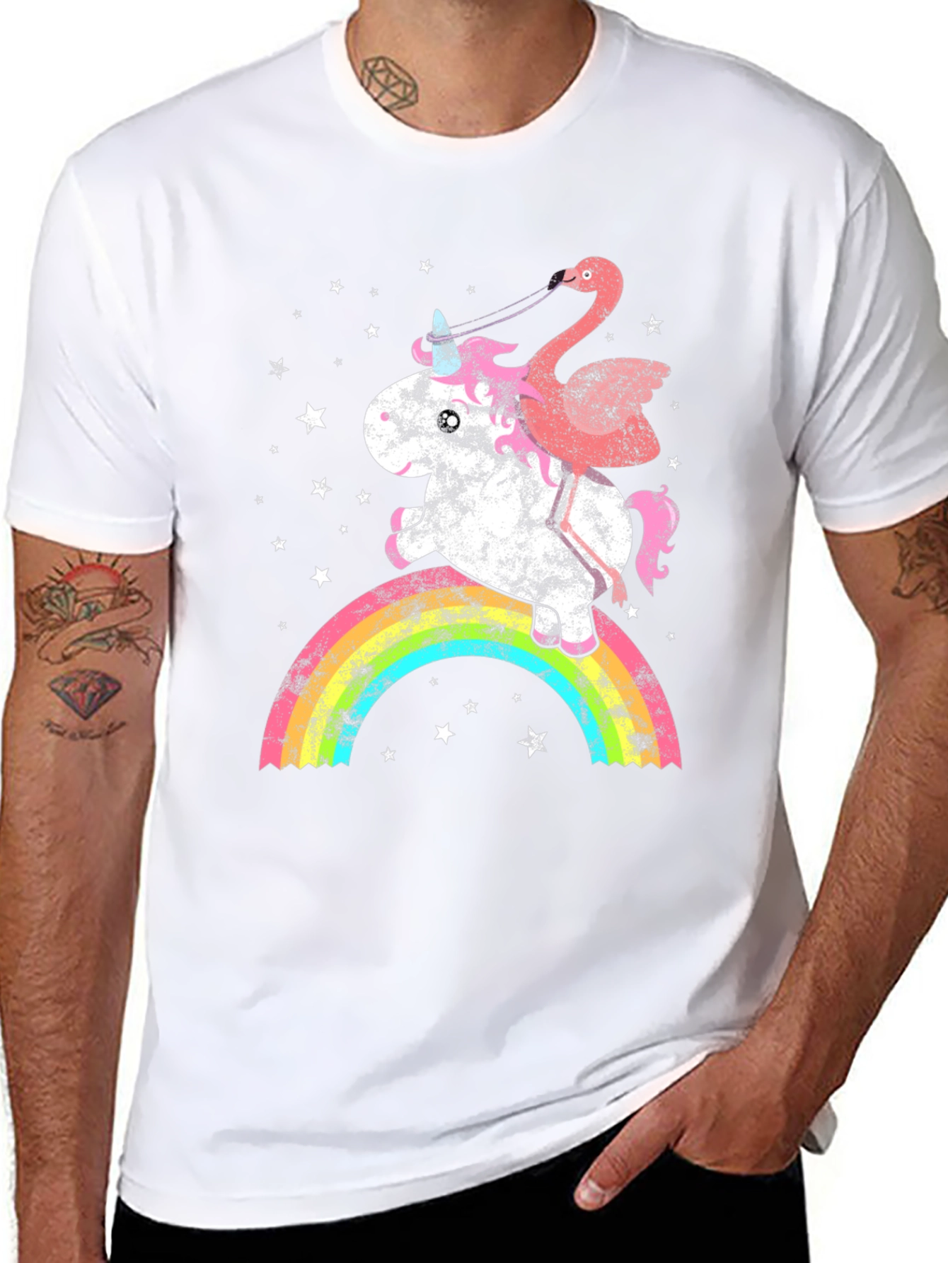 Unicorn & Flamingo Rainbow T-Shirt