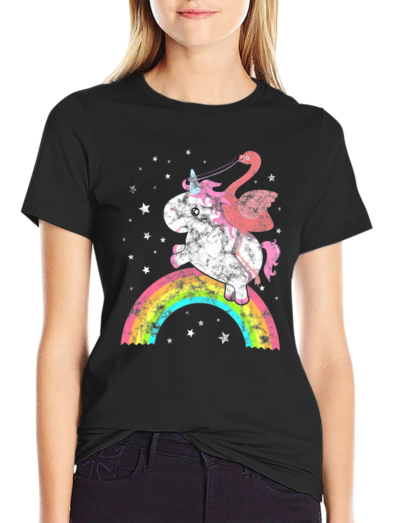 Unicorn & Flamingo Rainbow T-Shirt