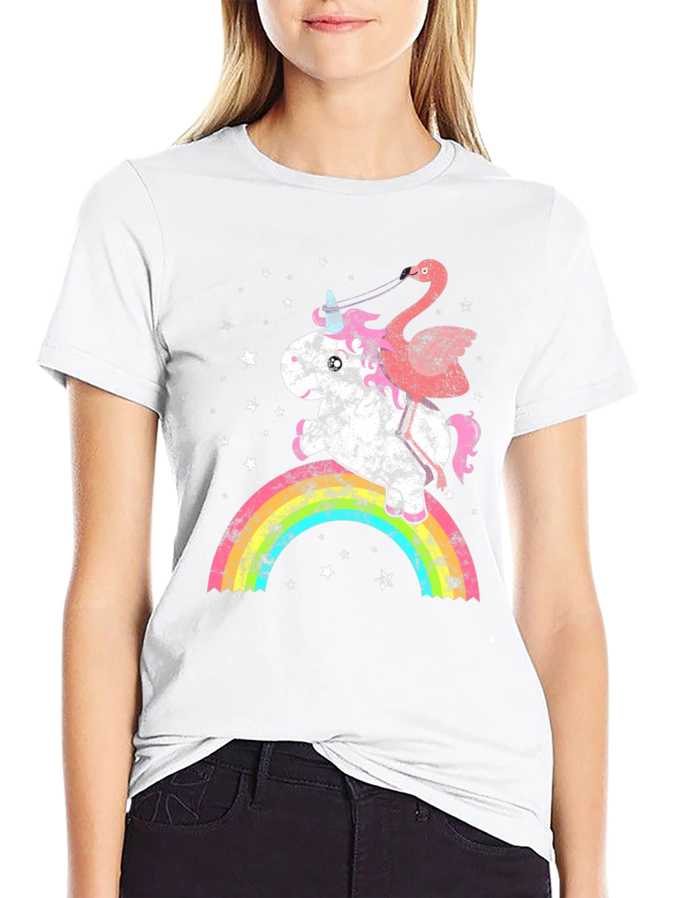 Unicorn & Flamingo Rainbow T-Shirt