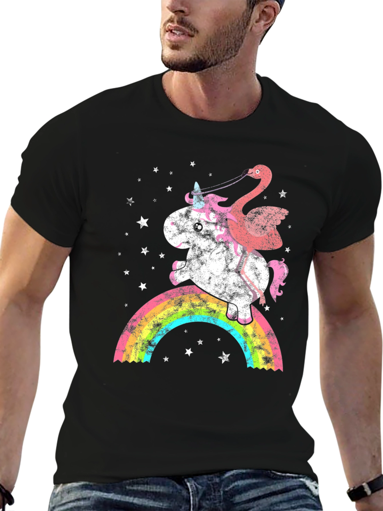 Unicorn & Flamingo Rainbow T-Shirt