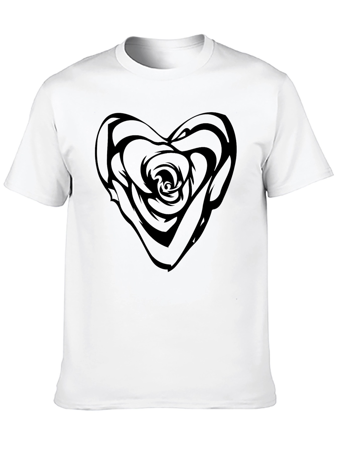 Black Rose Heart Graphic Tee