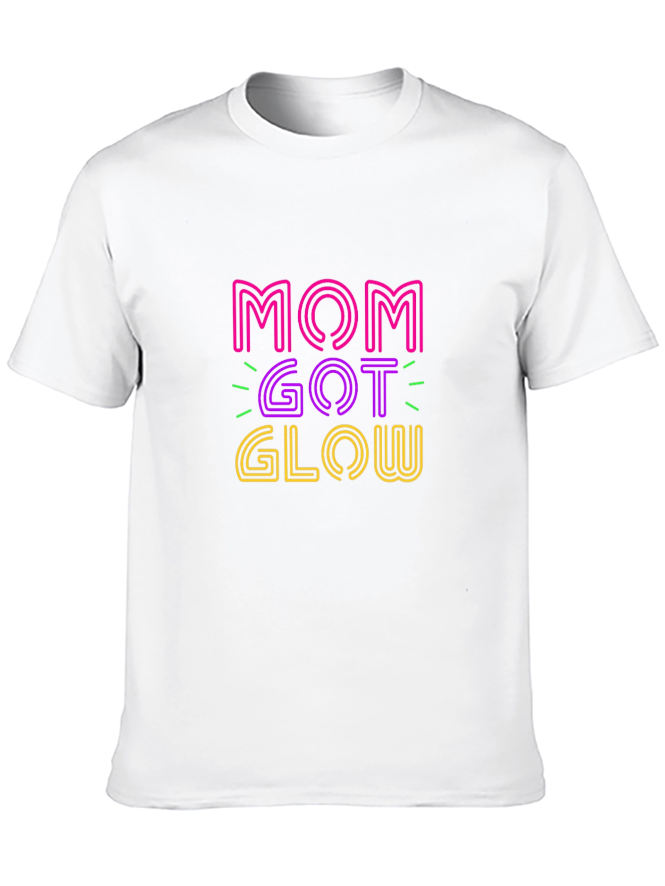 Mom Got Glow Graphic T-Shirt - Trendy Neon Design