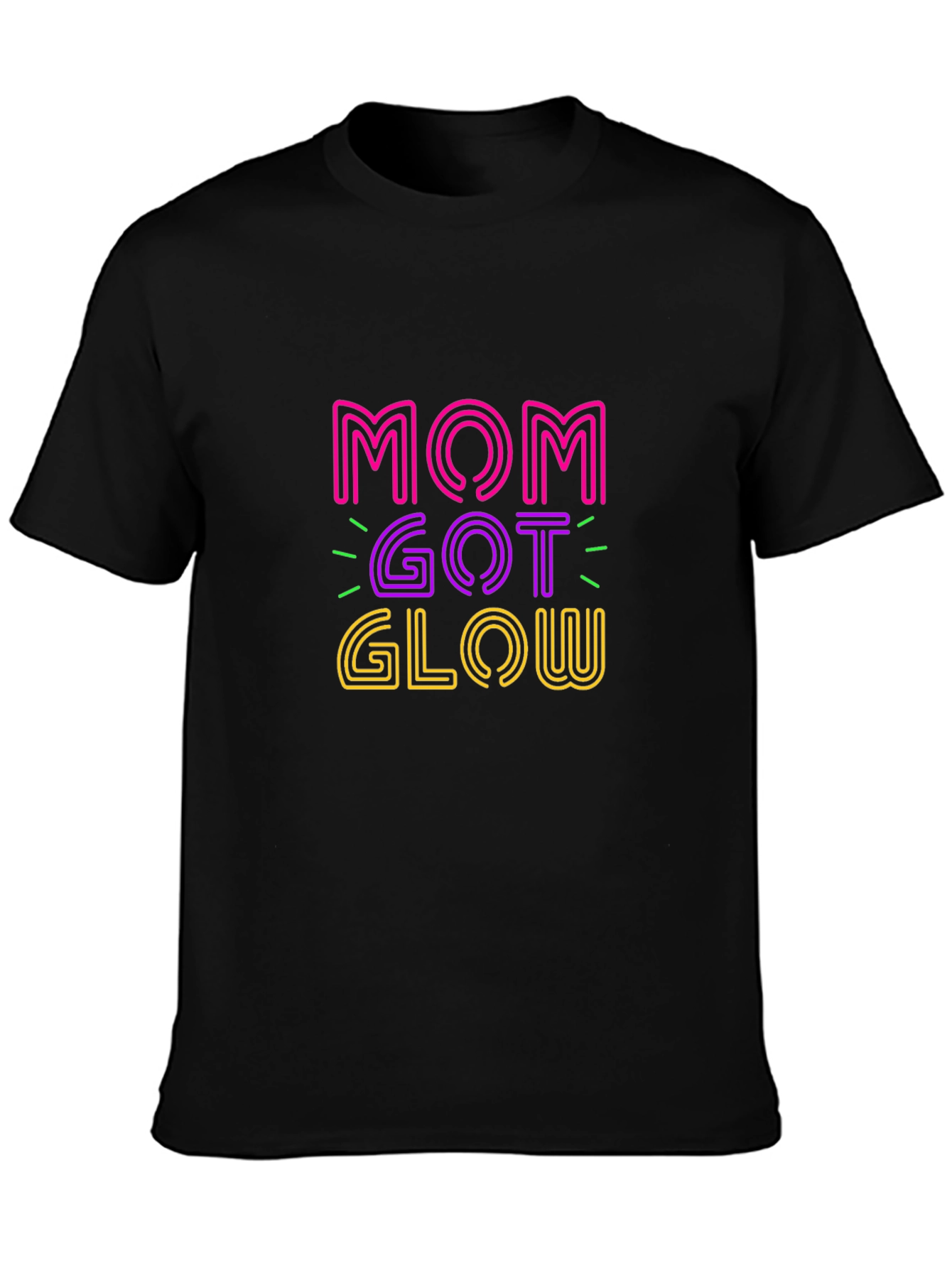 Mom Got Glow Graphic T-Shirt - Trendy Neon Design