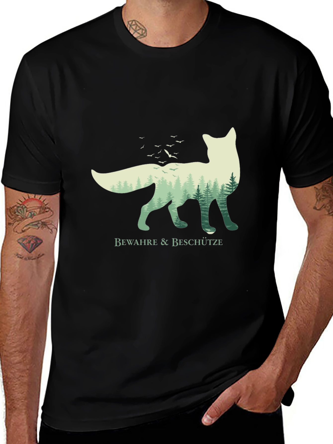 Nature Fox Graphic Tee - Bewahre & Beschütze