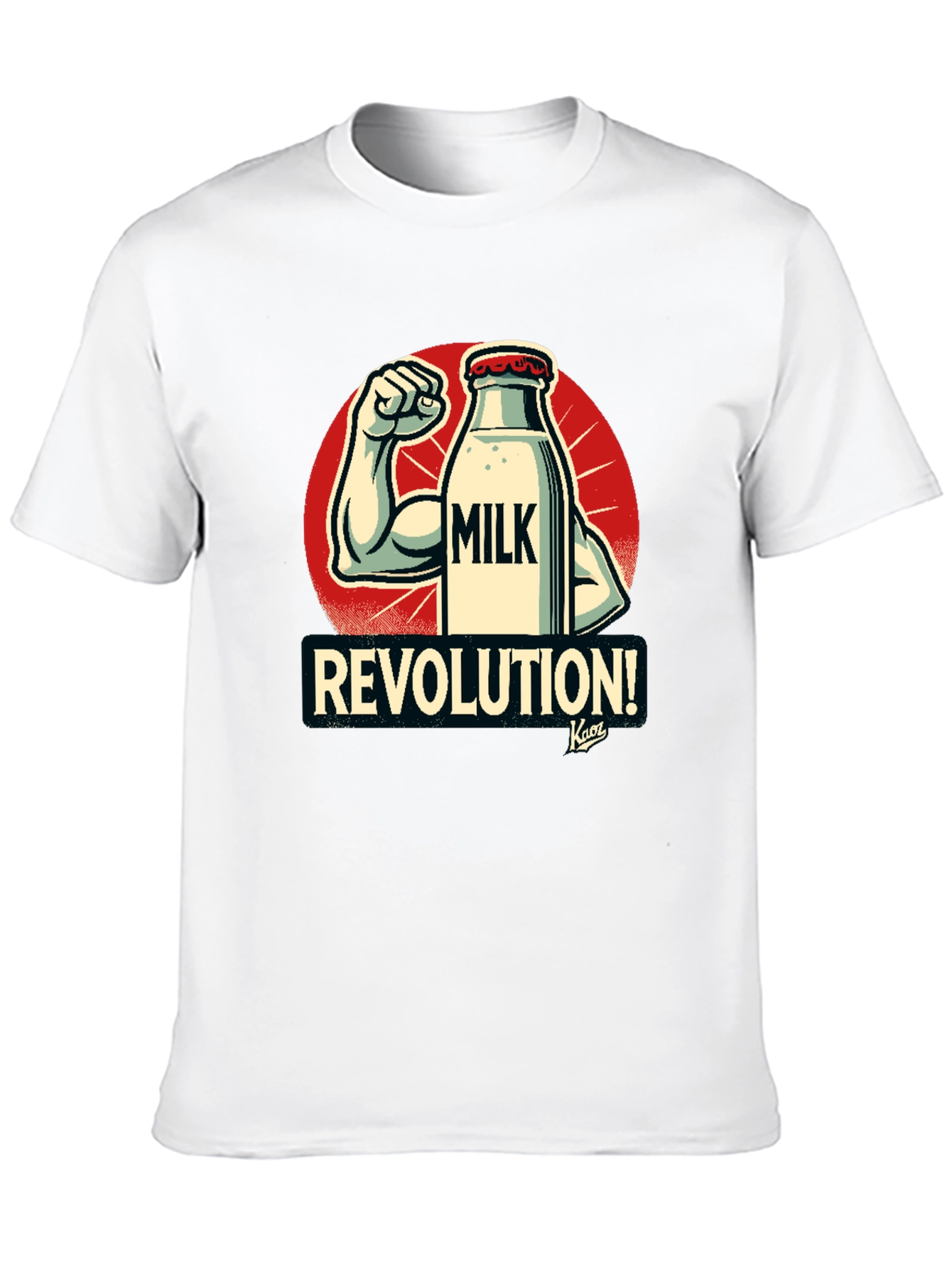 Milk Revolution T-Shirt - Black Cotton Graphic Tee
