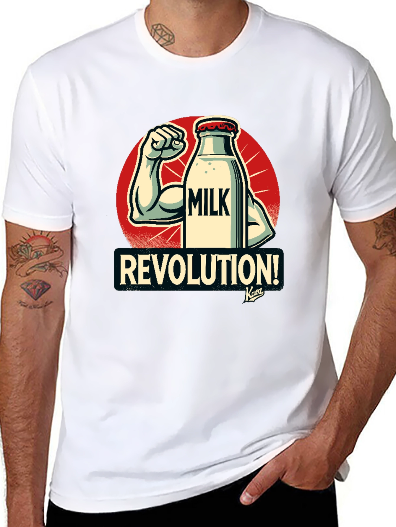 Milk Revolution T-Shirt - Black Cotton Graphic Tee