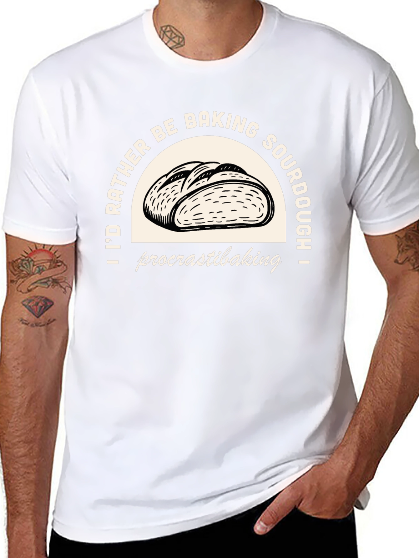 Baking Sourdough T-Shirt - Procrastibaking Funny Tee