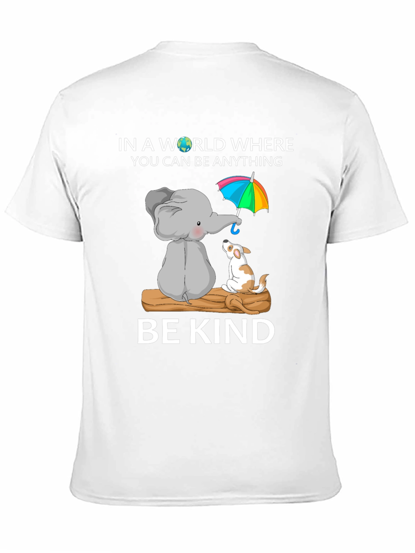 Be Kind Elephant and Dog T-Shirt | Cute Animal Graphic Tee | Dog Lover Gift | Free Shipping $50+