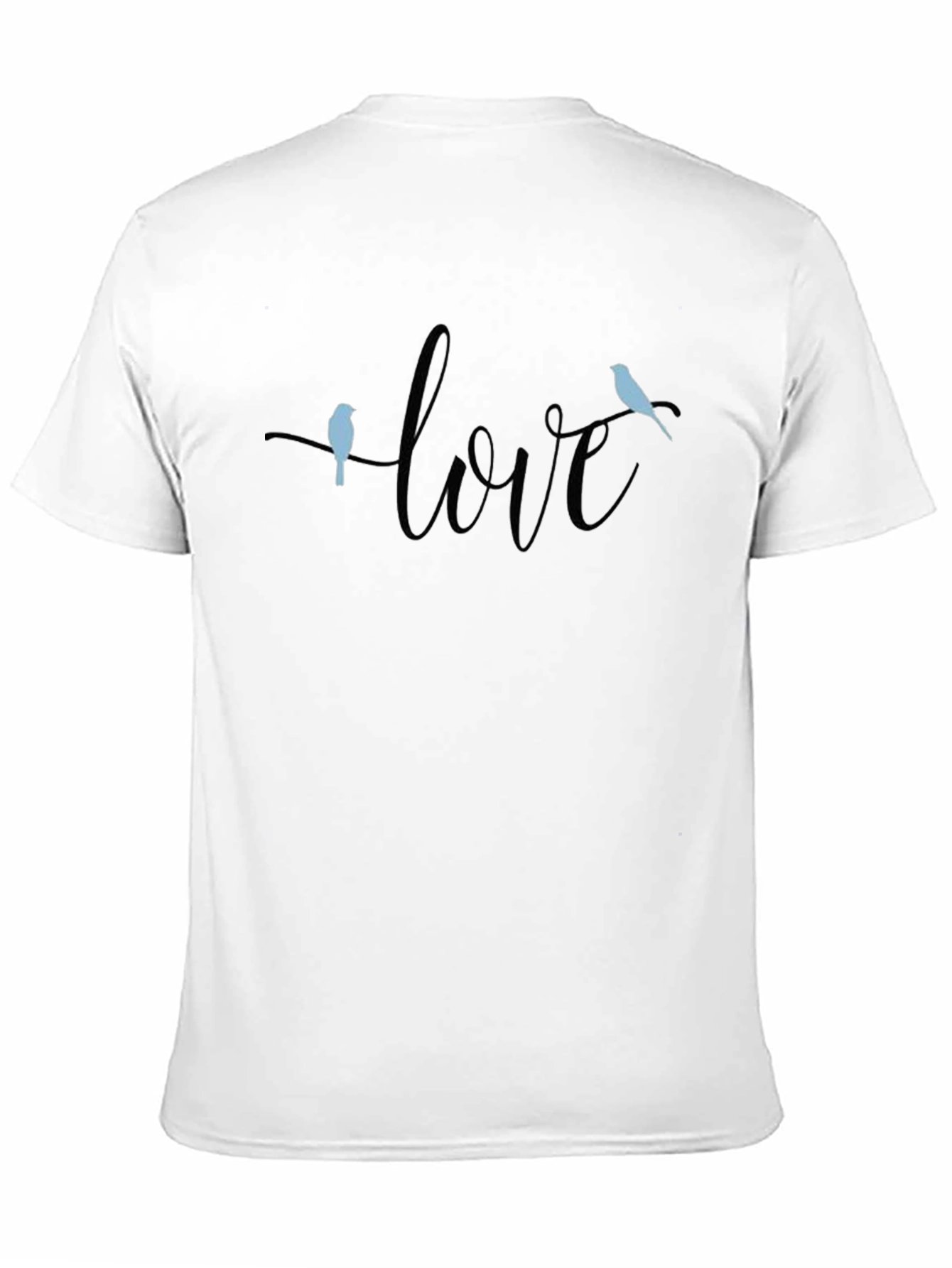 Love Birds Graphic Black T-Shirt