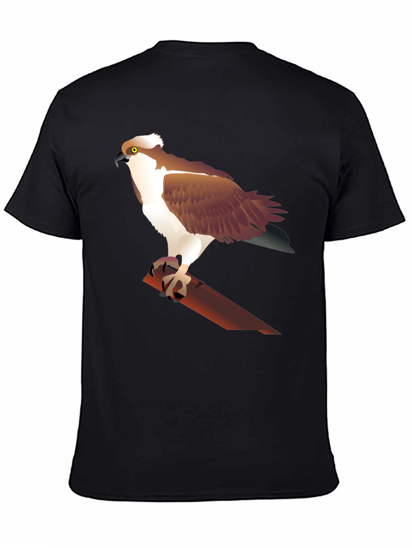 Osprey Bird Graphic T-Shirt - Black Cotton Tee