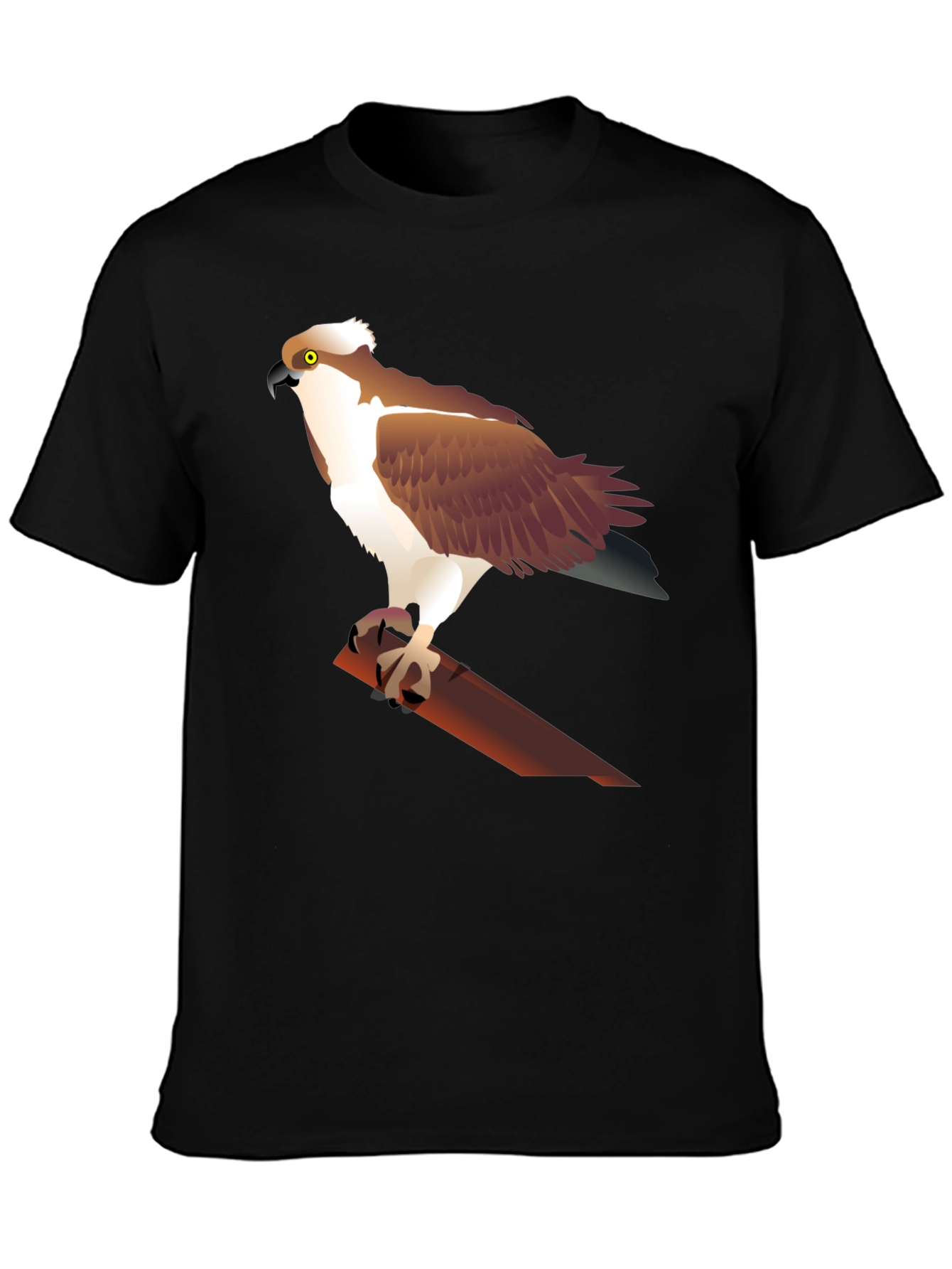Osprey Bird Graphic T-Shirt - Black Cotton Tee