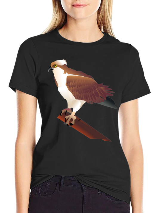 Osprey Bird Graphic T-Shirt - Black Cotton Tee