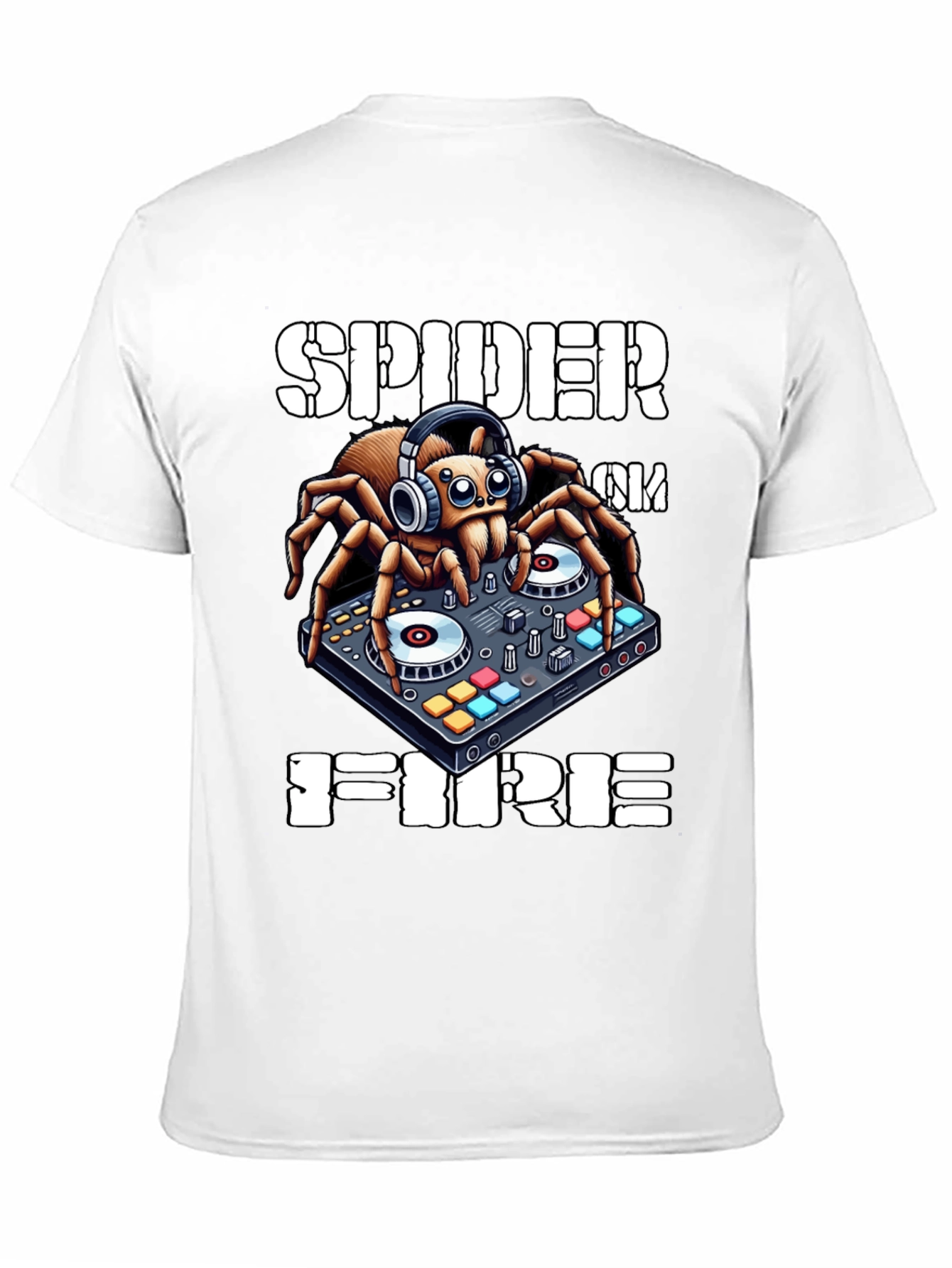 Spider DJ T-Shirt - Spider on Fire