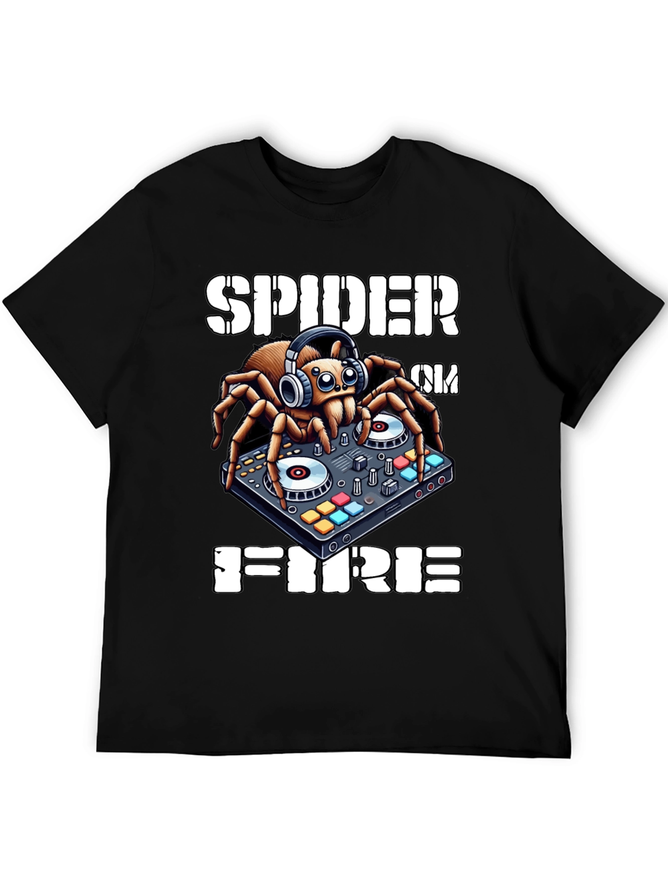 Spider DJ T-Shirt - Spider on Fire