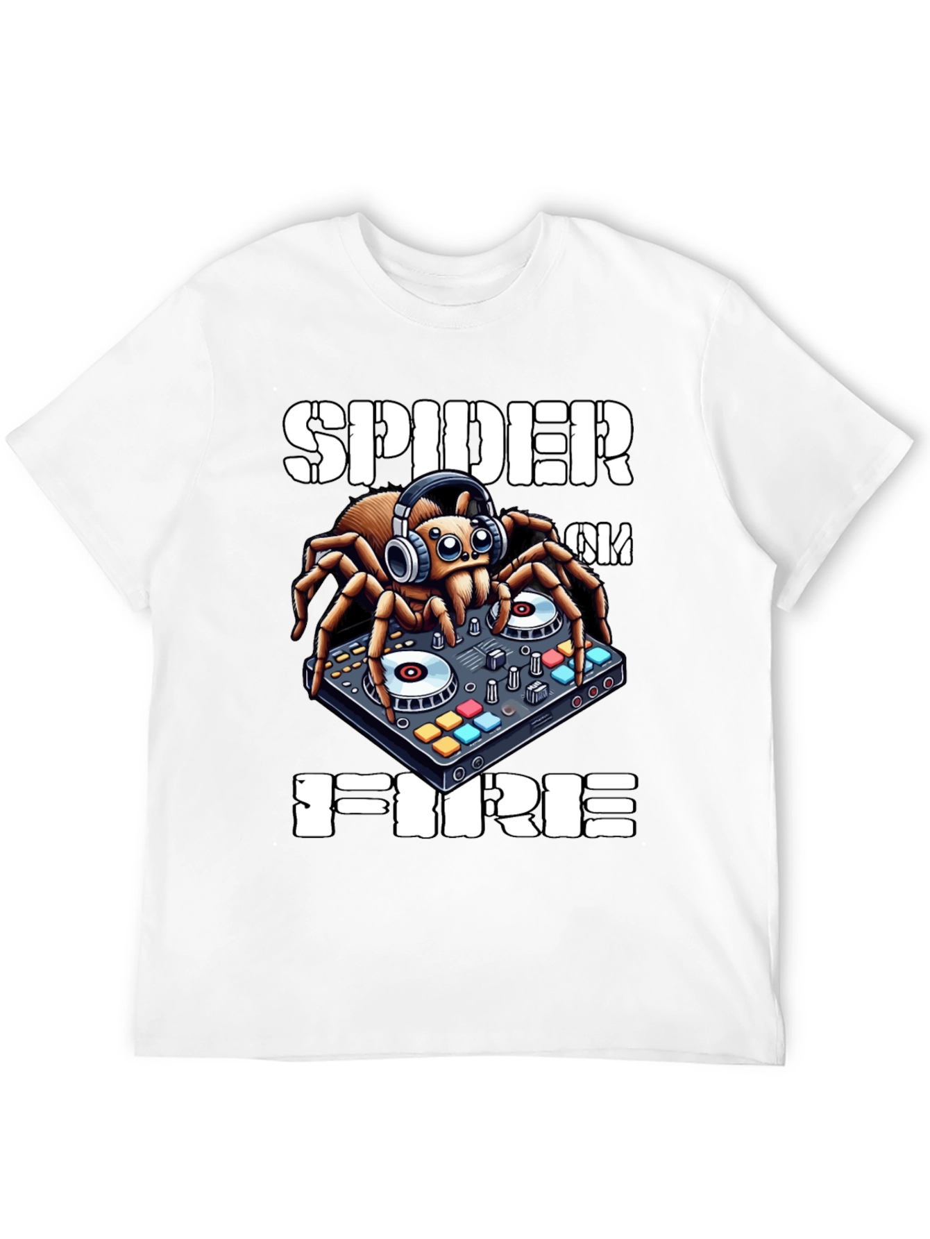 Spider DJ T-Shirt - Spider on Fire
