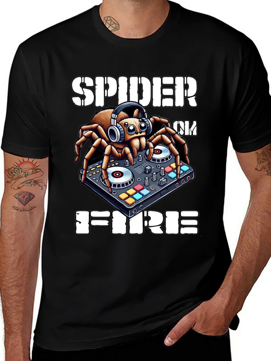 Spider DJ T-Shirt - Spider on Fire