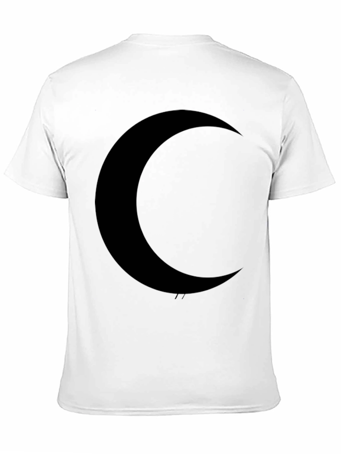 Black Crescent Moon Graphic T-Shirt - Modern Style