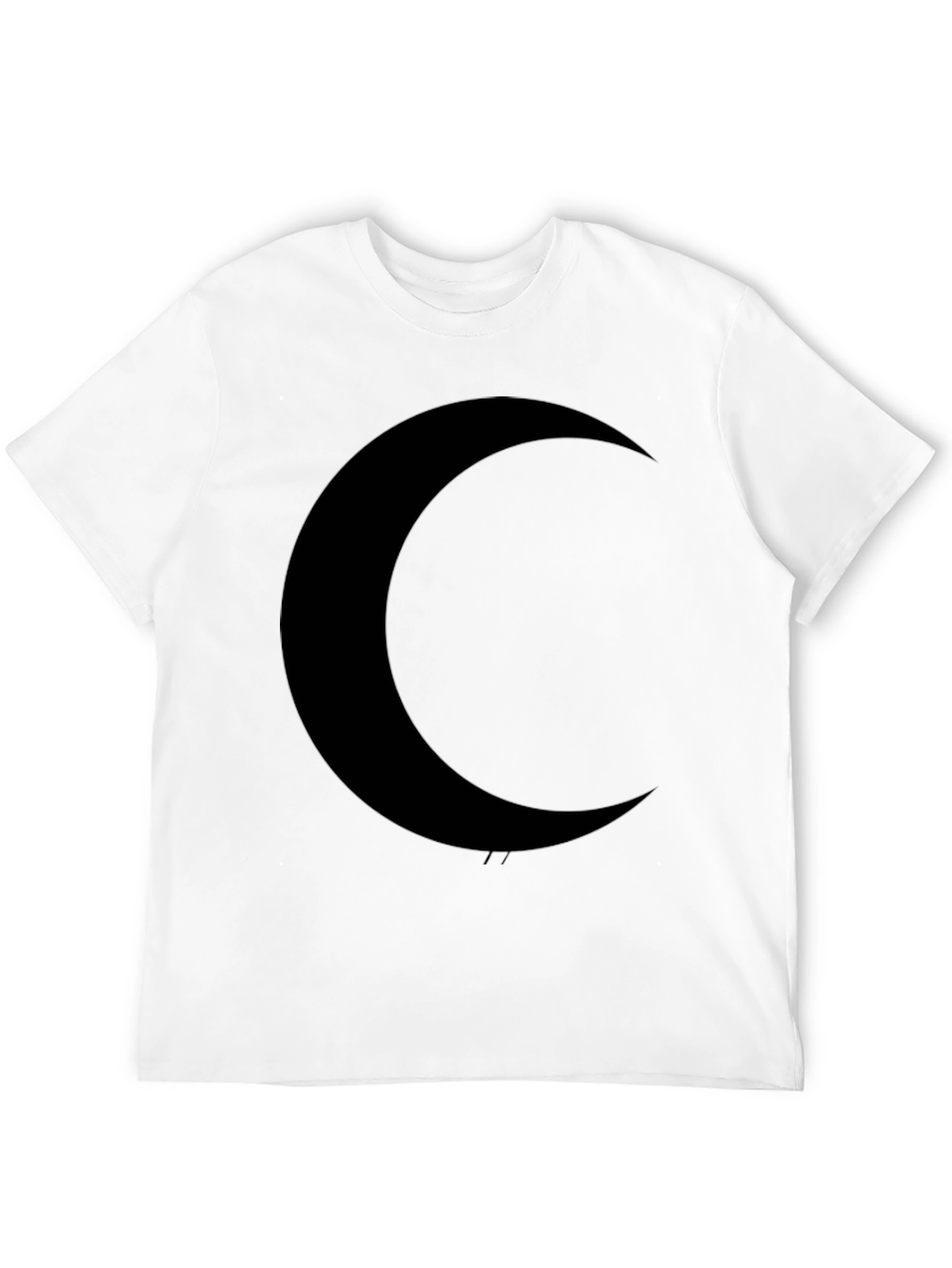 Black Crescent Moon Graphic T-Shirt - Modern Style
