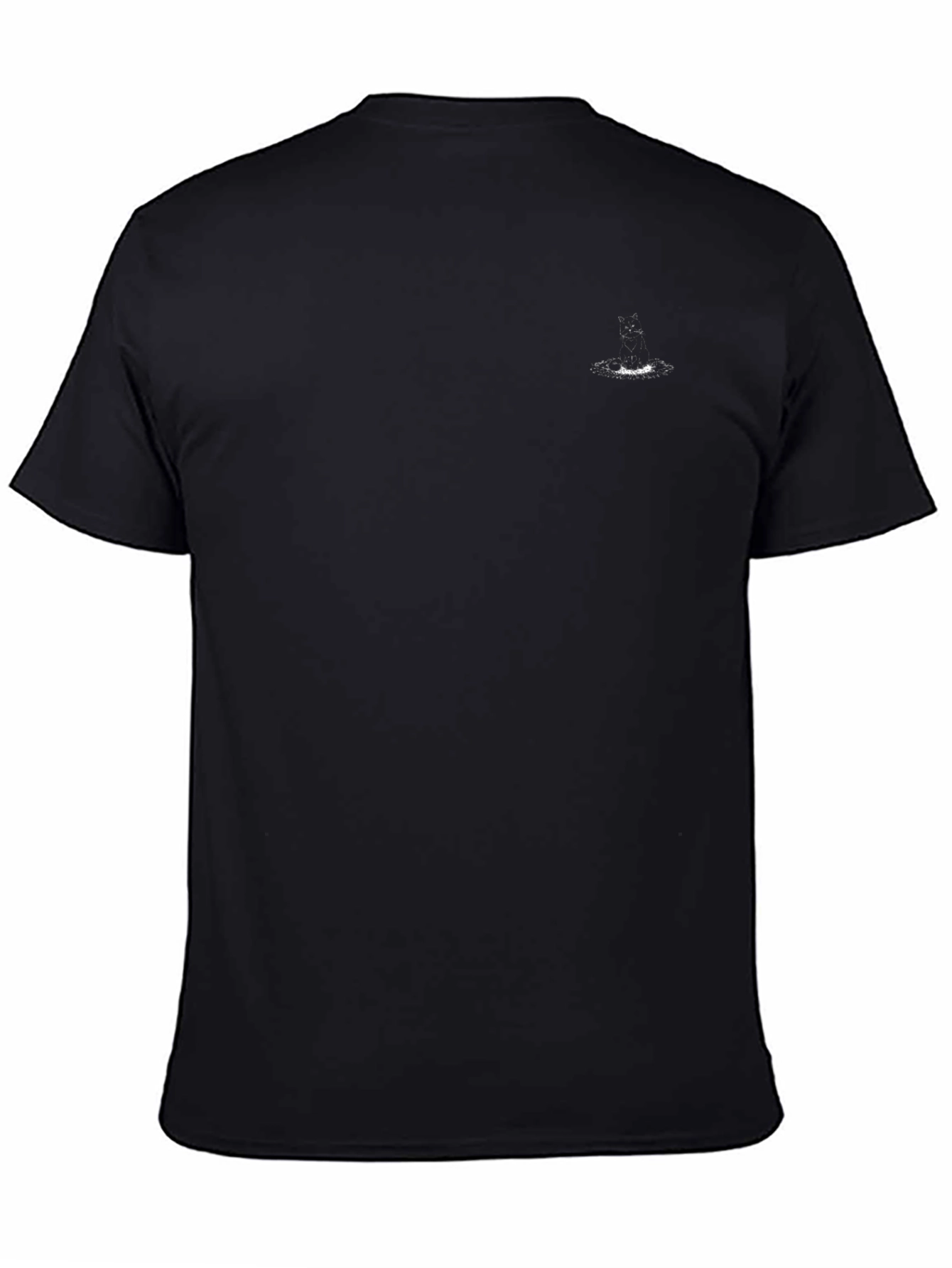 Mens Black Graphic Print Crew Neck T-Shirt