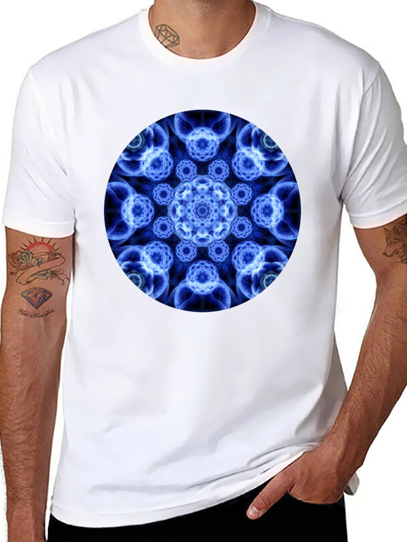 Geometric Mandala Black T-Shirt