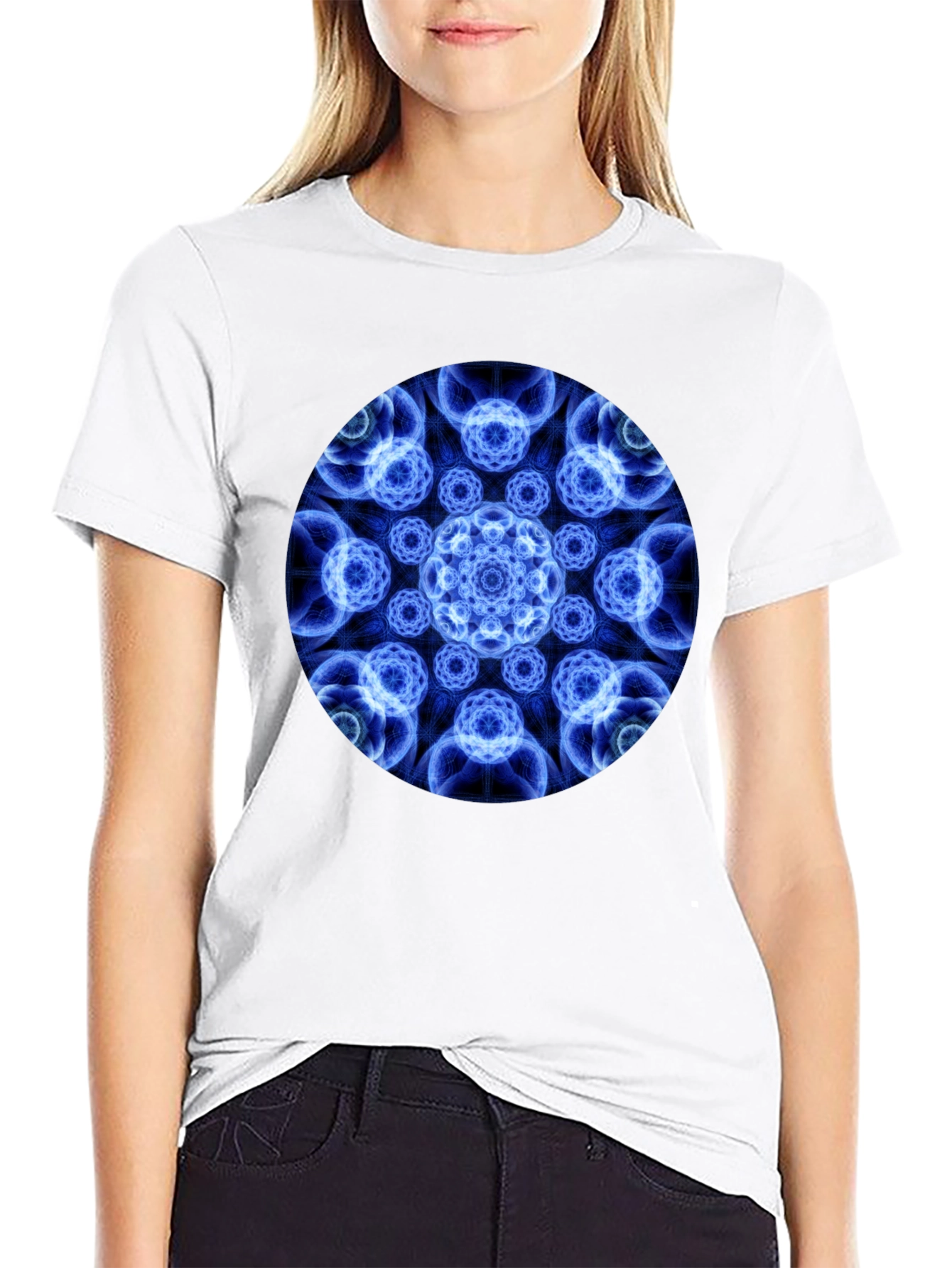 Geometric Mandala Black T-Shirt