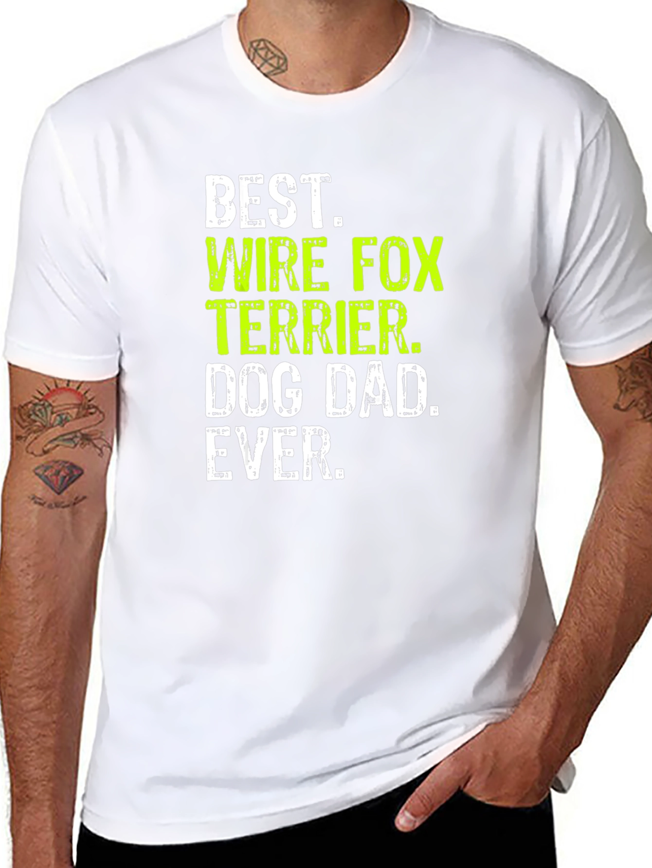 Best Wire Fox Terrier Dog Dad Ever T-Shirt – Proud Dog Dad Tee