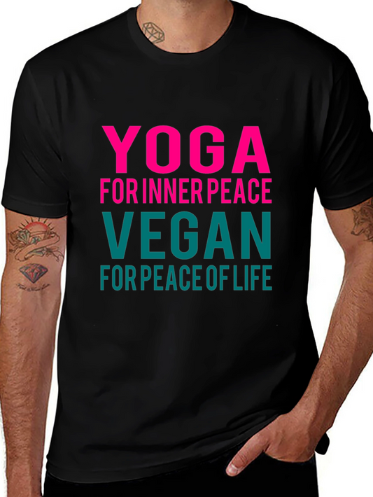 Yoga Vegan Peace Graphic Tee