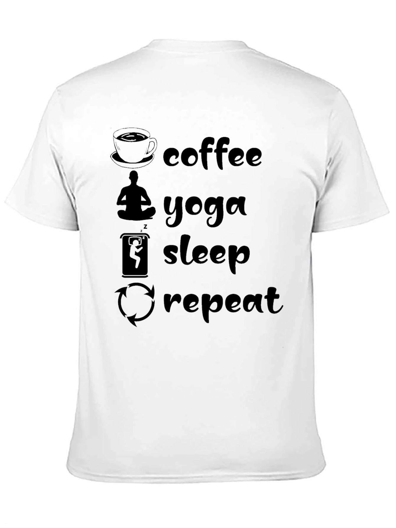 Coffee Yoga Sleep Repeat Graphic Tee