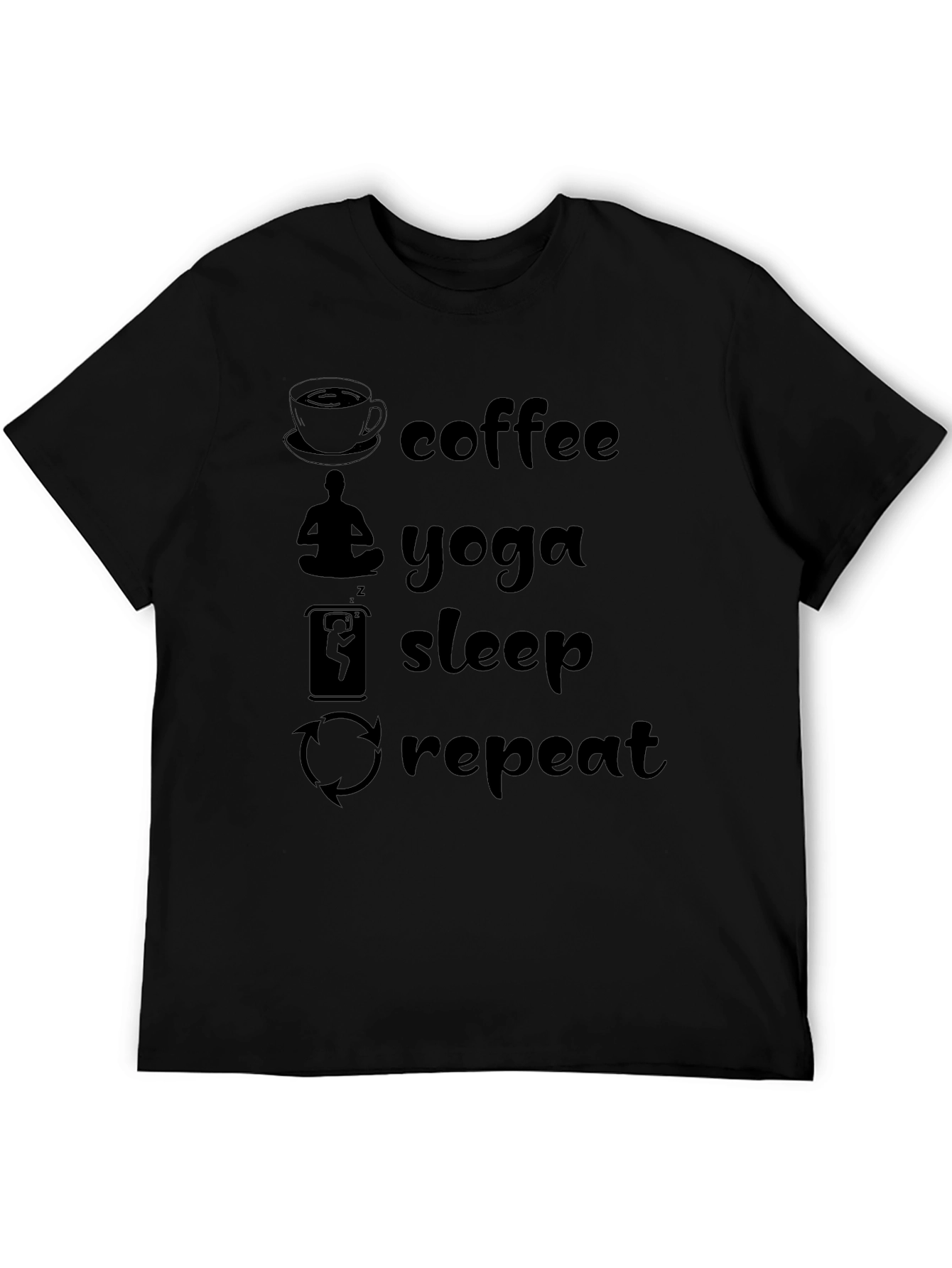Coffee Yoga Sleep Repeat Graphic Tee
