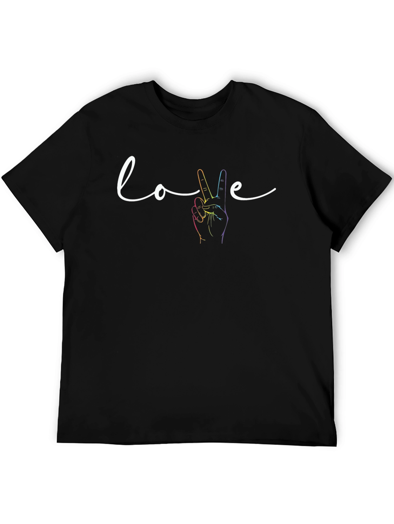 Love Peace Sign Graphic T-Shirt