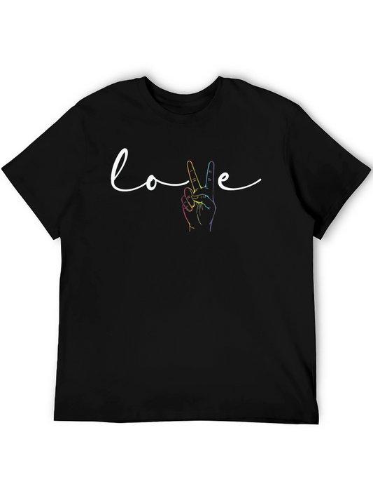 Love Peace Sign Graphic T-Shirt