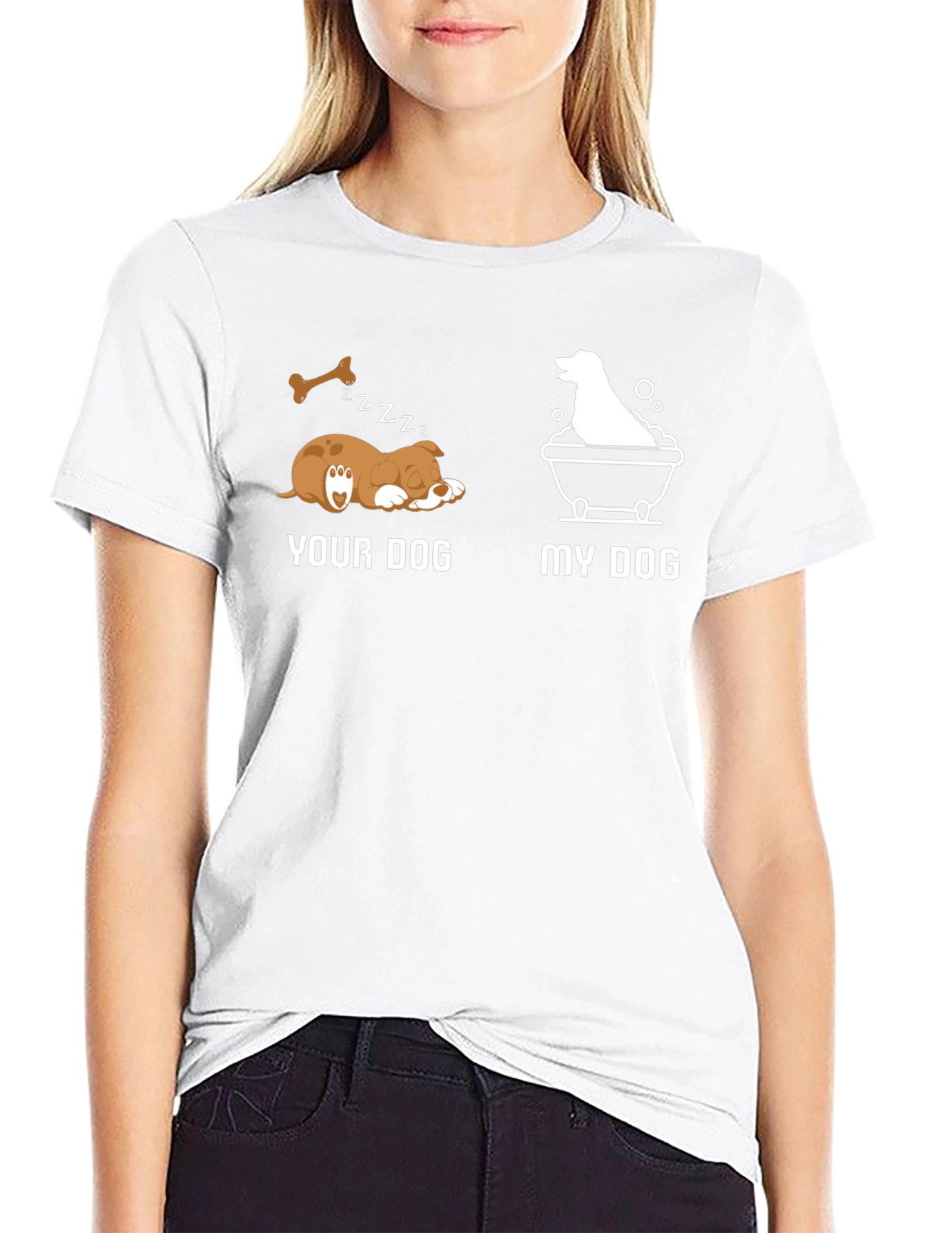 Funny Dog T-Shirt - Your Dog vs. My Dog