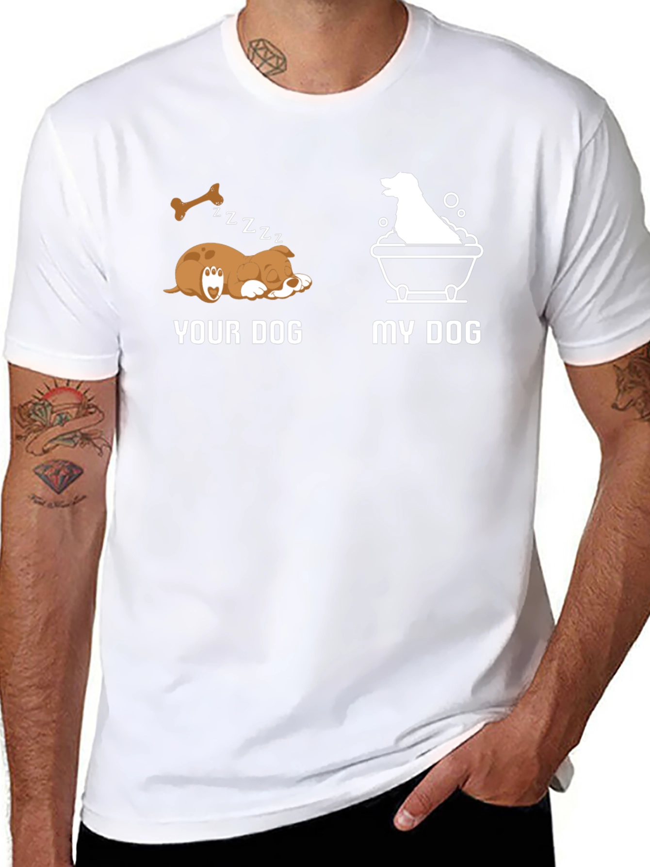Funny Dog T-Shirt - Your Dog vs. My Dog