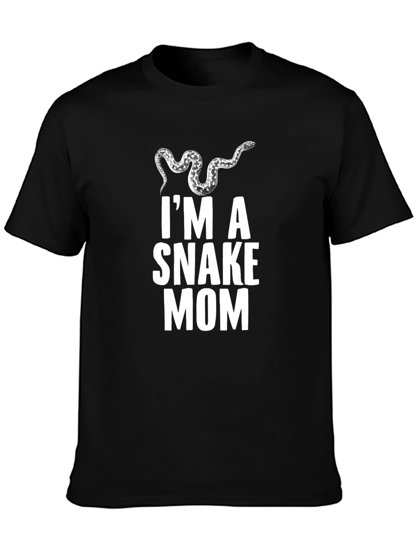 Im a Snake Mom Graphic T-Shirt - Black