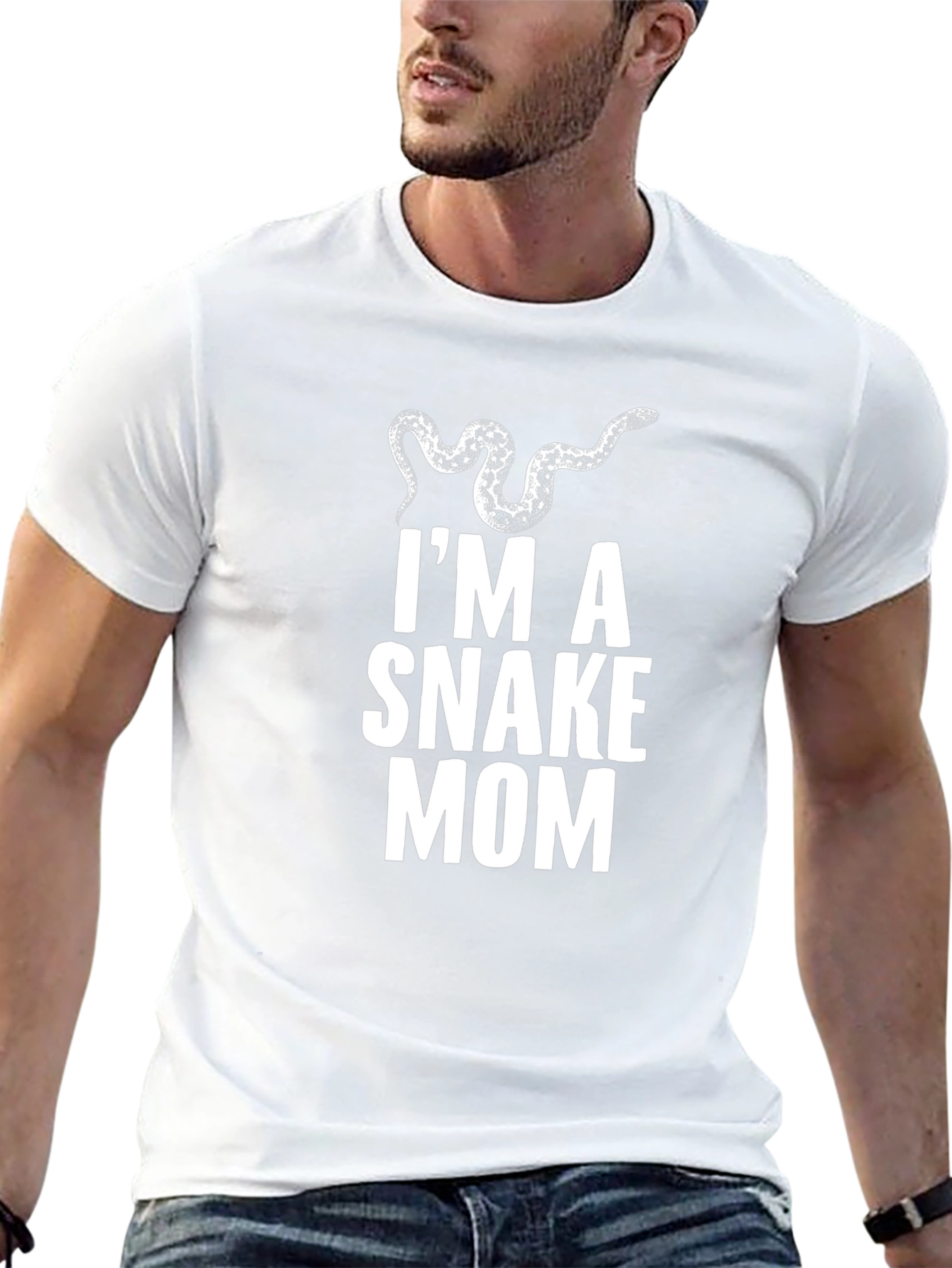 Im a Snake Mom Graphic T-Shirt - Black