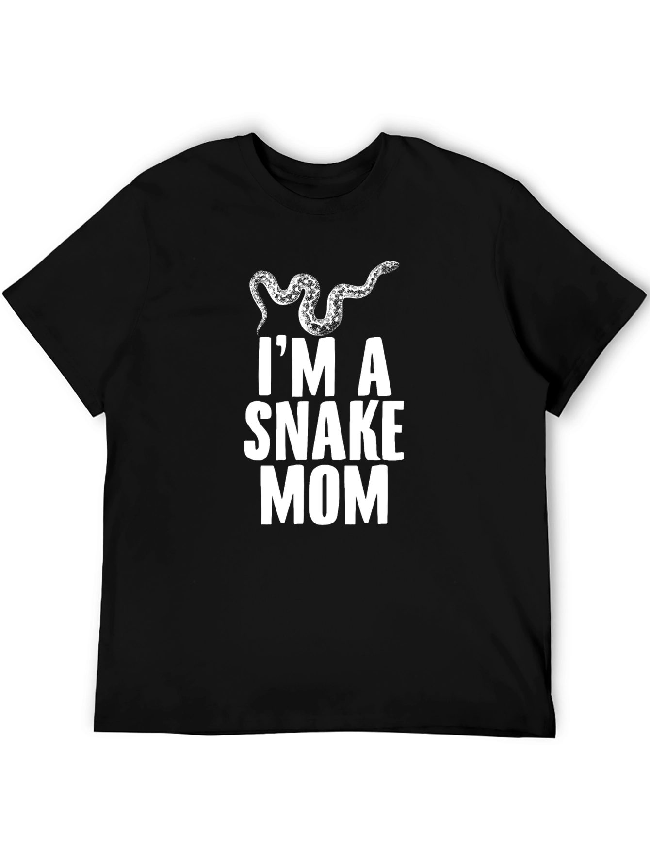 Im a Snake Mom Graphic T-Shirt - Black