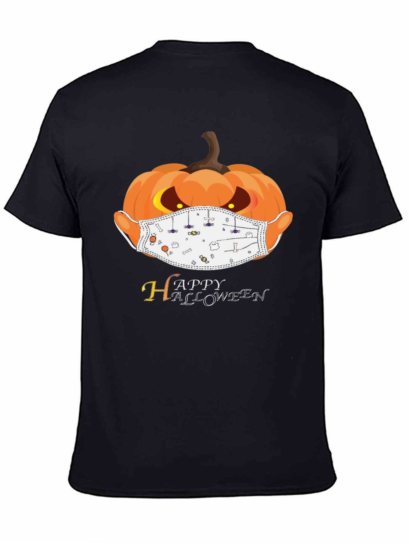 Halloween Pumpkin Mask T-Shirt