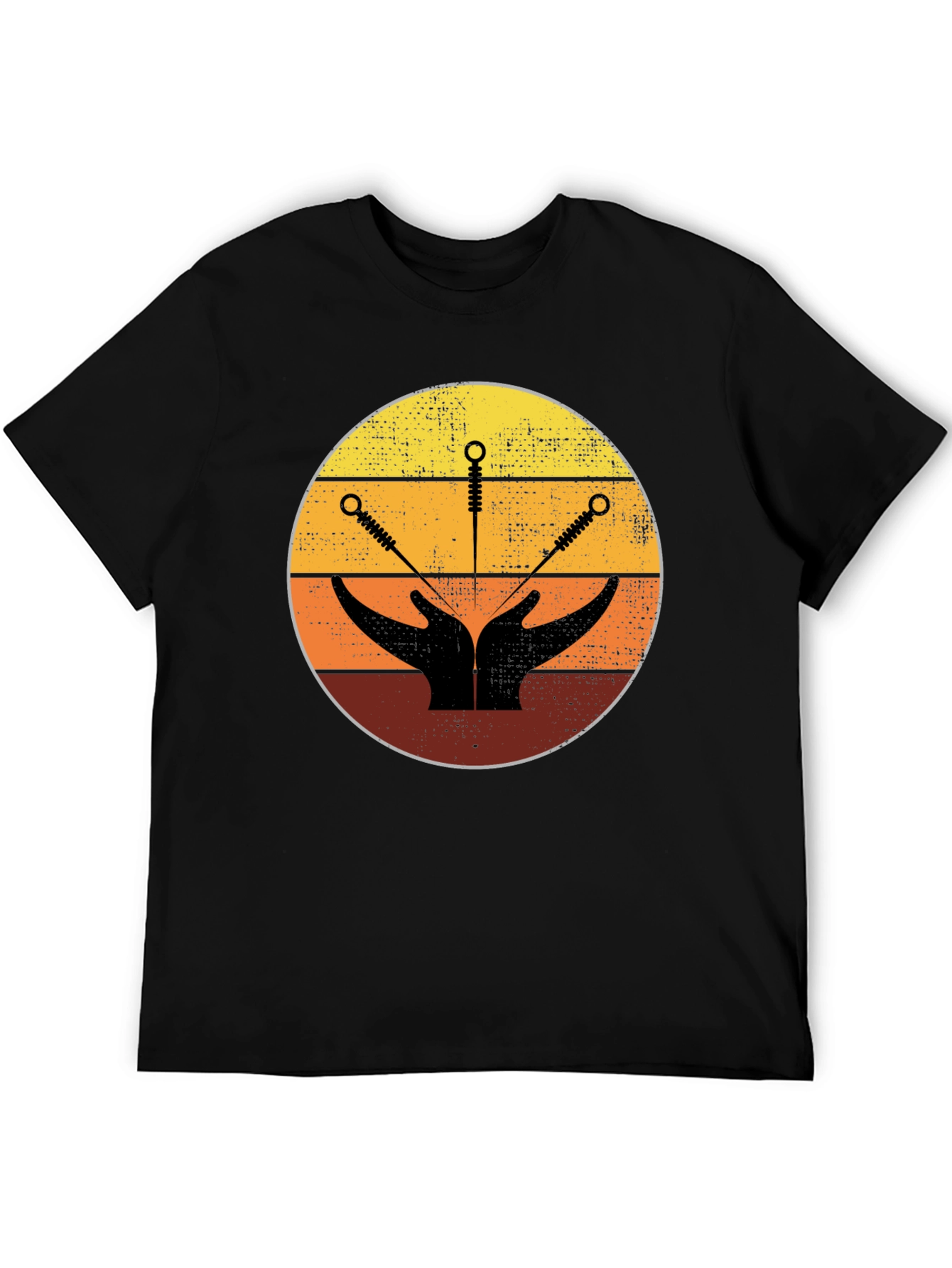 Acupuncture Hands Graphic Tee - Unisex Black T-Shirt