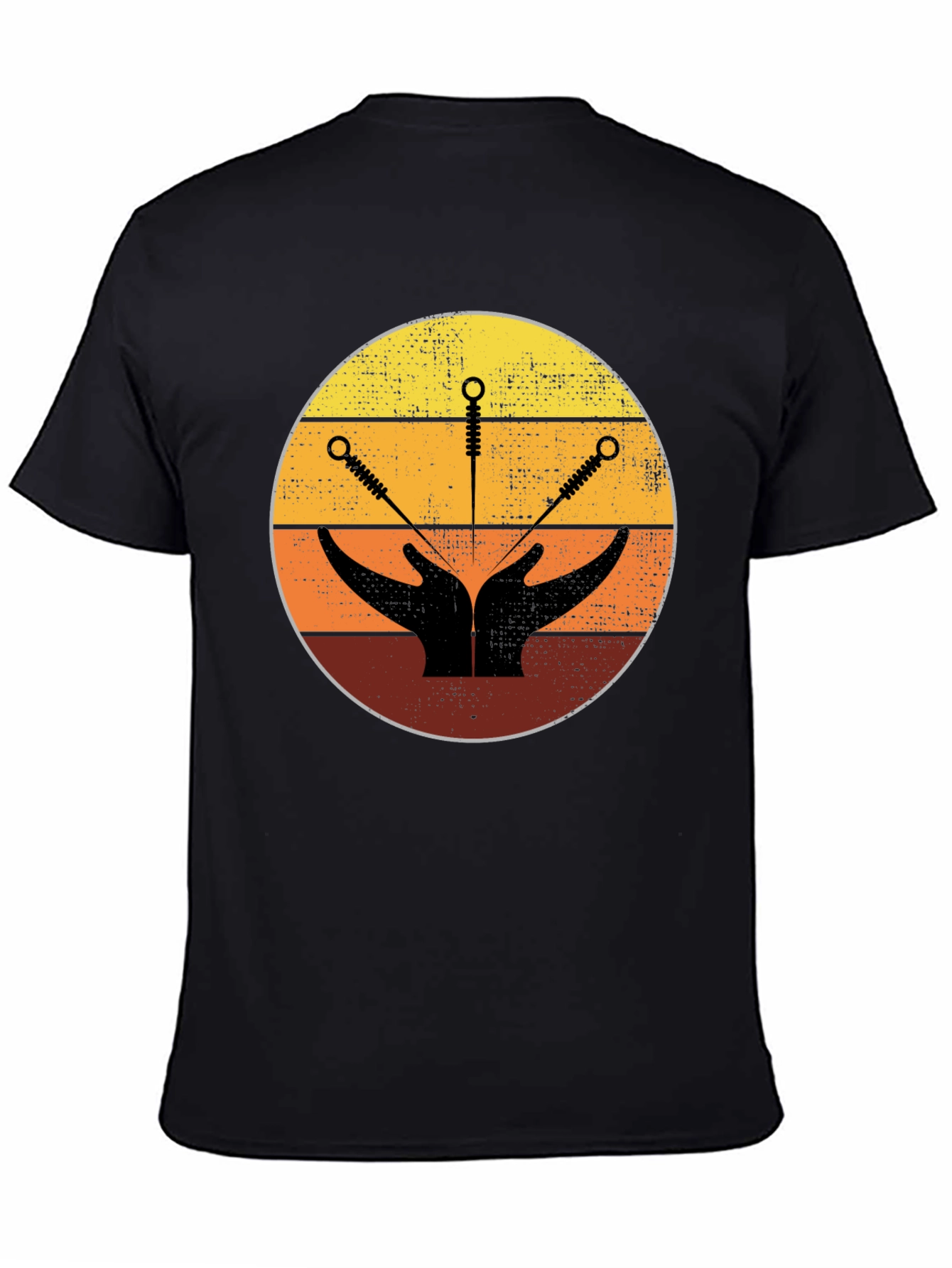 Acupuncture Hands Graphic Tee - Unisex Black T-Shirt