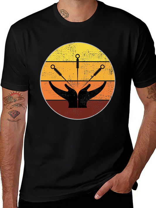 Acupuncture Hands Graphic Tee - Unisex Black T-Shirt