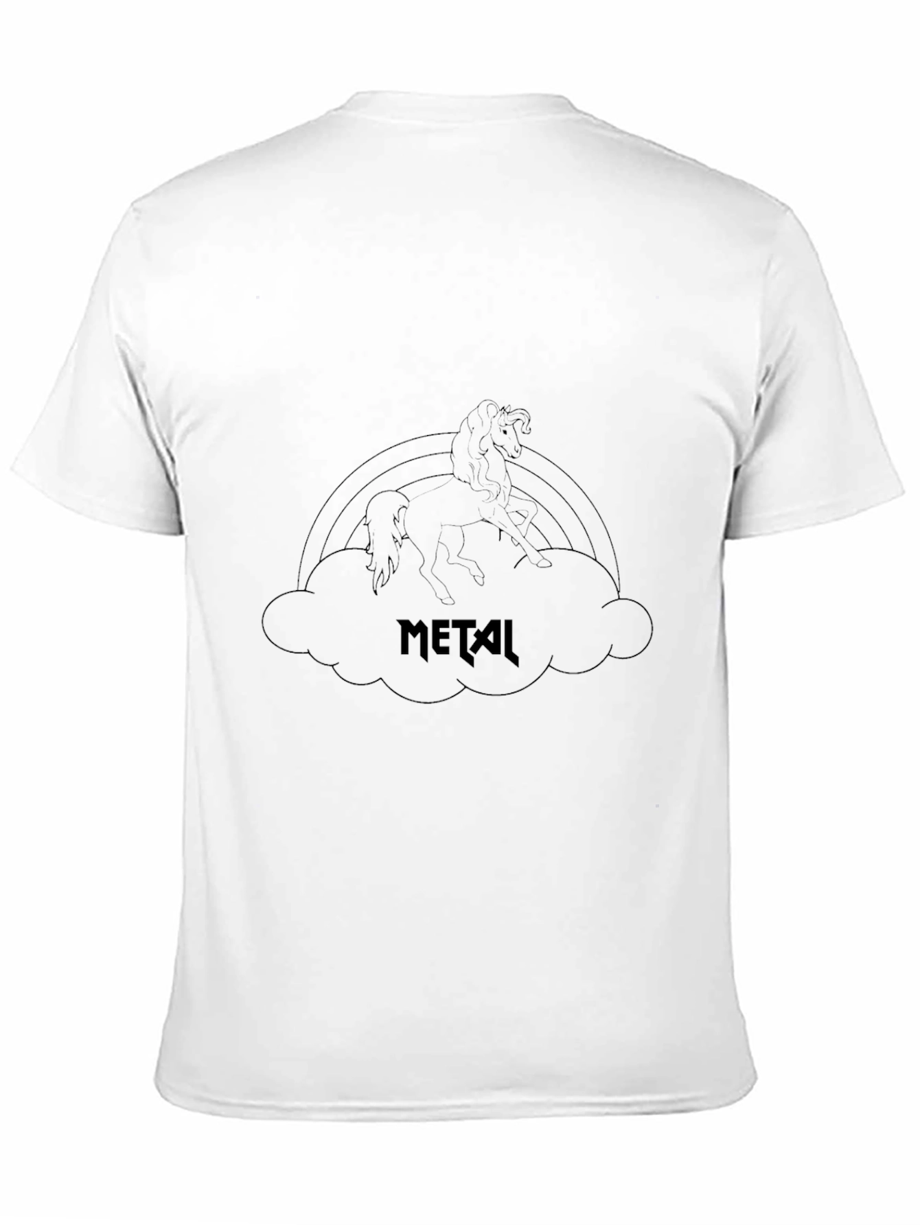 Black Metal Unicorn Rainbow T-Shirt