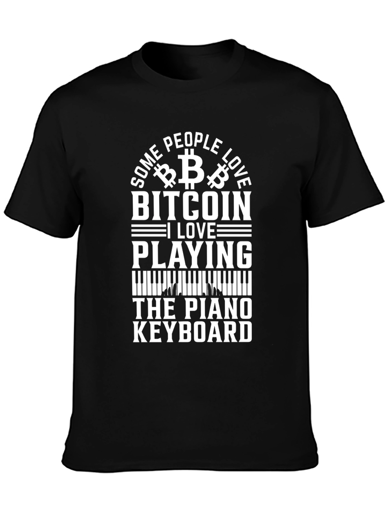 Bitcoin & Piano Keyboard T-Shirt