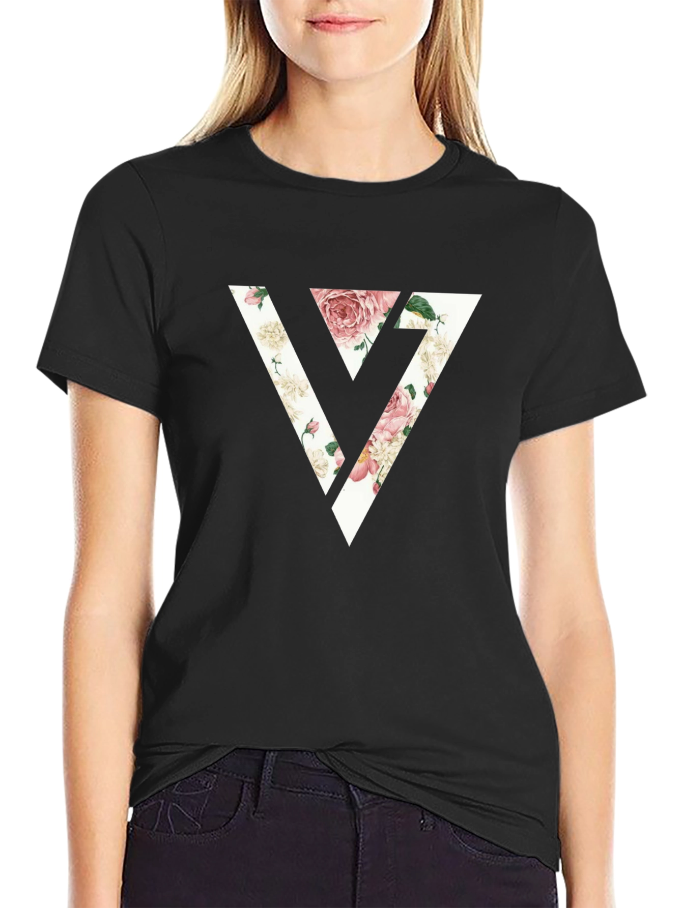 Floral Seventeen T-Shirt - Unique K-Pop Fashion