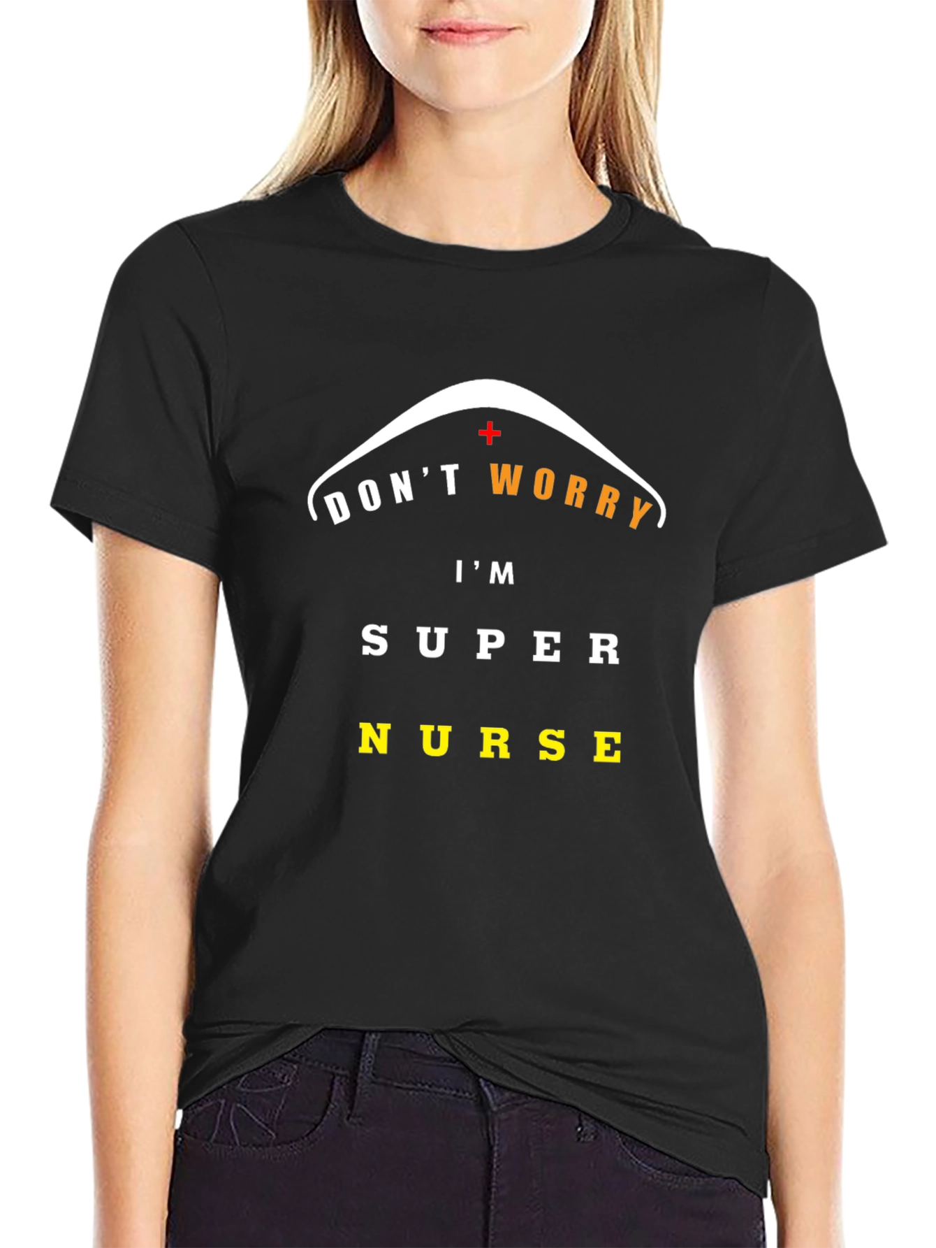 Super Nurse Graphic Tee - Black Cotton Comfort